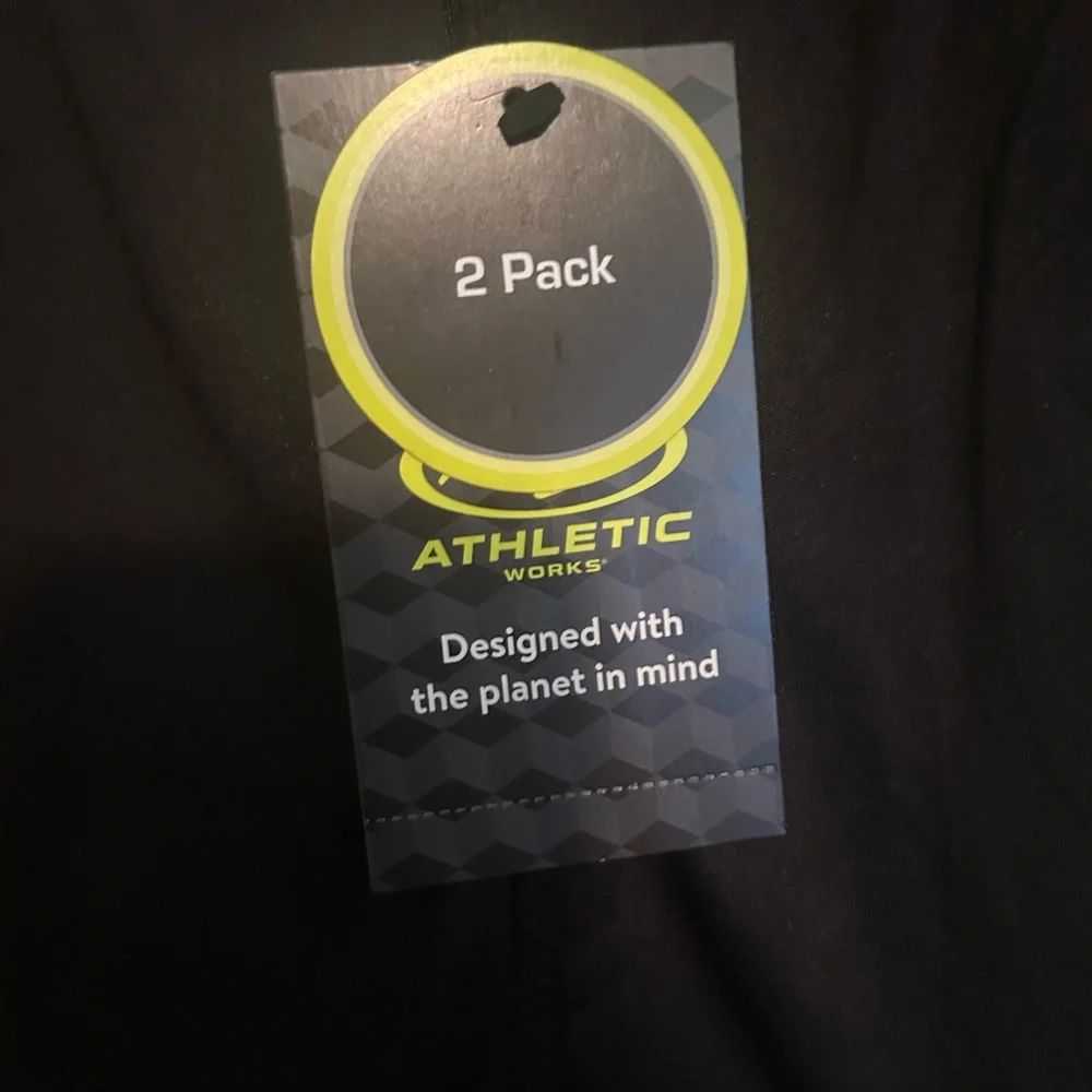 Athletic Works Boys Performance Shorts 2 pair total, black,size S 6-7